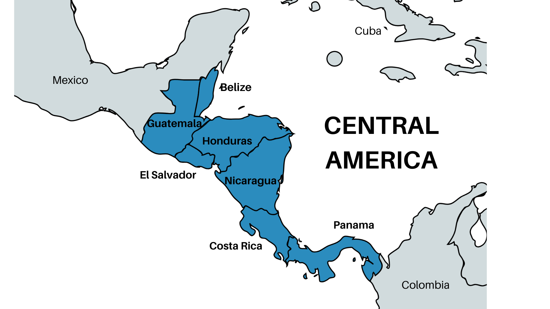 Central America Map 